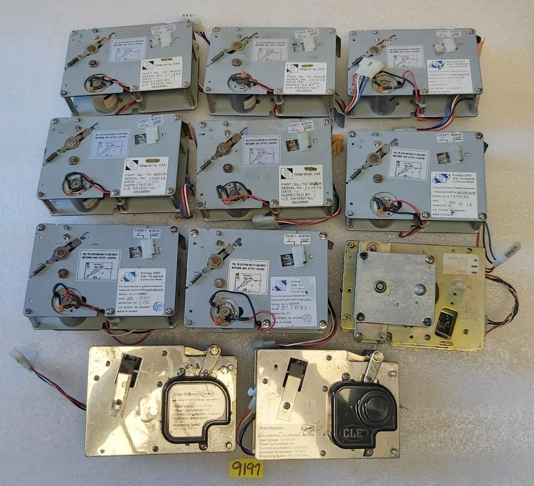 Ticket Dispensers Continuous Type - Lot of 11 - ENTROPY, CLE ...