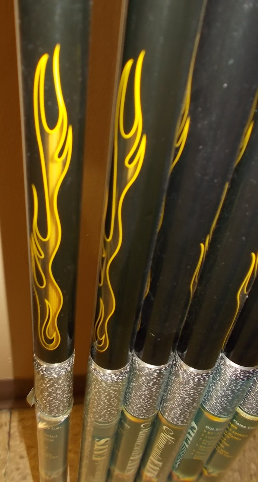 Minnesota Fats Light Up Hot Rod Flame Pool Cue Stick For Sale Lot Of 6 Free Shipping Coin Op Parts Etc Arcade Pinball Vending