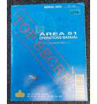 ATARI AREA 51 Arcade Machine Game OPERATION Manual #6846 