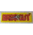 ATARI BREAKOUT Arcade Game PLEXIGLASS Marquee Header (2334) 