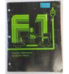 ATARI F-1 Arcade Game Operation, Maintenance and Service Manual #6523 