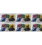 Arcade Push Buttons w New Cherry Switches - Durable Multicade MAME Jamma - Lot of 600 - 100 IN RED, BLUE, GREEN, YELLOW, BLACK & WHITE 