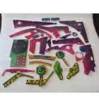  BALLY WHO DUNNIT Pinball Machine INCOMPLETE PLASTIC Set #9604 