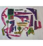 BALLY WHO DUNNIT Pinball Machine INCOMPLETE PLASTIC Set #9681 