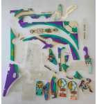 BALLY WORLD CUP SOCCER Pinball Machine INCOMPLETE PLASTIC Set #9612 