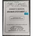 BENCHMARK BIG HAUL Arcade Game OWNER'S Manual #6861  