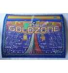 BENCHMARK GOLDZONE Arcade Game Marquee Vinyl Translite (1225)