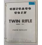 CHICAGO COIN TWIN RIFLE Arcade Game Parts Catalog #6289  