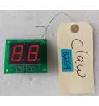 COASTAL Crane Redemption Game TWO-DIGIT DISPLAY Board #W991907 (8259) 