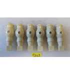 DYNAMO SOCCER FOOSBALL Arcade Game BEIGE REPLACEMENT MAN Lot of 6 #9262