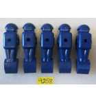 DYNAMO SOCCER FOOSBALL Arcade Game BLUE REPLACEMENT MAN Lot of 5 #9258 