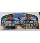 GLOBAL VR BEACH HEAD 2000 Arcade Game Overhead PLEXIGLASS Header (36) 