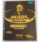 GOTTLIEB MARS GOD OF WAR Pinball Machine INSTRUCTION Manual #6471 