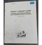 ICE CHEXX HOCKEY Game OWNER'S and SERVICE MANUAL #6738