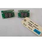 ICE CRAZY HOOP Arcade Game CREDIT DISPLAY Board - Lot of 2 #7809