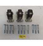 ICE MIGHTY MINI Redemption Game PRIZE TUB CASTERS / SCREWS #MM1052 - LOT of 3 (7534)