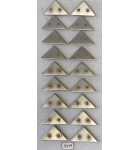 KONAMI Dance Dance Revolution DDR Arcade Game STAINLESS STEEL CORNER TRIANGLE BRACKETS (2479)