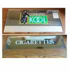 KOOL & CIGARETTES Genuine Cigarette Vending Machine Marquee Header MIRRORED GLASS - Lot of 2 pieces 