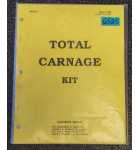 MDWAY TOTAL CARNAGE KIT Arcade Game Operations Manual #6525 