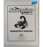 MERIT SCORPION DX Arcade Game Operator's Manual #6365 