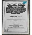 MERIT SUPER MEGATOUCH IV Arcade Game OWNER'S MANUAL #6737