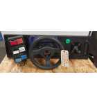 MIDWAY CRUIS'N WORLD Arcade Game COMPLETE STEERING CONTROL PANEL Assembly CONVERTED from HYPER DRIVE (2228) 