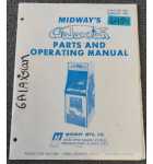 MIDWAY GALAXIAN Arcade Machine PARTS and OPERATING Manual #6404  