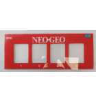 NEO GEO 1 2 3 4 Arcade Machine Game Overhead Header PLEXIGLASS for sale #5717