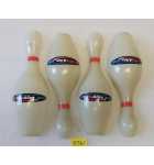 PARKER BOHN SHUFFLE ALLEY Arcade Game REPLACEMENT BOWLING PINS - SET of 4 #8361