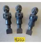 PREMIER SOCCER FOOSBALL Arcade Game DARK GRAY REPLACEMENT MAN Lot of 3 #9222 