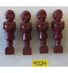 PREMIER SOCCER FOOSBALL Arcade Game MAROON REPLACEMENT MAN Lot of 4 #9224