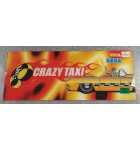 SEGA CRAZY TAXI Arcade Game Overhead PLEXIGLASS Header (5027)