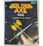 SEGA GOLDEN AXE Arcade Game INSTALLATION / OWNER'S MANUAL #6713 