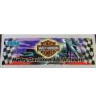 SEGA HARLEY DAVIDSON / LA RIDERS  Arcade Game PLEXIGLASS HEADER #8658 