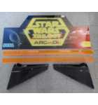 SEGA STAR WARS TRILOGY DELUXE Arcade Game PLEXIGLASS HEADER & PLASTIC TRIM PIECES #9539 