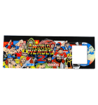 SNK WORLD HEROES 2 Arcade Game Overhead Marquee PLEXIGLASS Header 