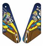 STERN ROLLERCOASTER TYCOON Pinball Machine SLINGSHOT PLASTIC SET #830-5993-1-2 (8301) 