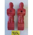 VINTAGE STRIKER SOCCER FOOSBALL Arcade Game RED REPLACEMENT MAN Lot of 2 #9236 