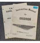 WILLIAMS GRIDIRON Arcade Game INSTRUCTION MANUAL & CATALOG SUPPLEMENT #6622 