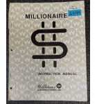 WILLIAMS MILLIONAIRE Pinball Game INSTRUCTION MANUAL #6599 