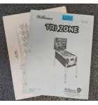 WILLIAMS TRI ZONE Pinball Machine MANUAL #6574 