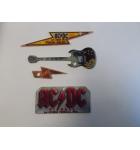 AC/DC Original Pinball Machine Promotional Key Fob Keychain Plastic Lot of 4 - Stern 