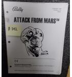 ATTACK FROM MARS Pinball Machine Game Operations Manual #542 for sale - BALLY