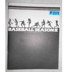 BASEBALL SEASON II Arcade Machine Game MANUAL #889 for sale  