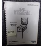 BLACK PYRAMID Pinball Machine Game parts and Operating Manual #499 for sale - BALLY 