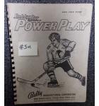 BOBBY ORR POWER PLAY Pinball Machine Game Manual #501 for sale - BALLY 