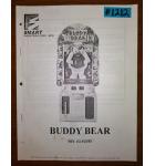 BUDDY BEAR Arcade Machine Game MANUAL #1212 for sale  