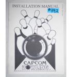 CAPCOM BOWLING Arcade Machine Game INSTALLATION MANUAL #892 for sale 