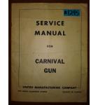 CARNIVAL GUN Arcade Machine Game SERVICE MANUAL & SCHEMATIC #1245 for sale  