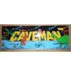 CAVEMAN Pinball Machine Game Marquee Header GLASS #1307 for sale  